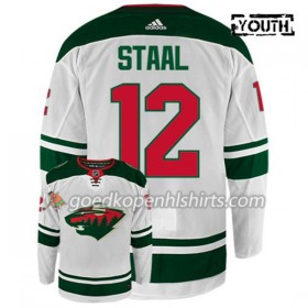 Minnesota Wild ERIC STAAL 12 Adidas Wit Authentic Shirt - Kinderen